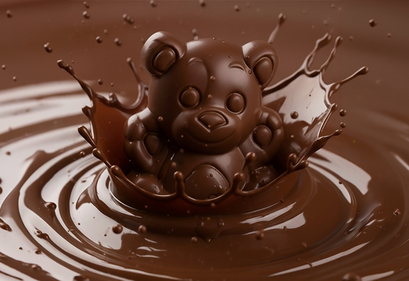 Ursuleț de ciocolată – detaliu