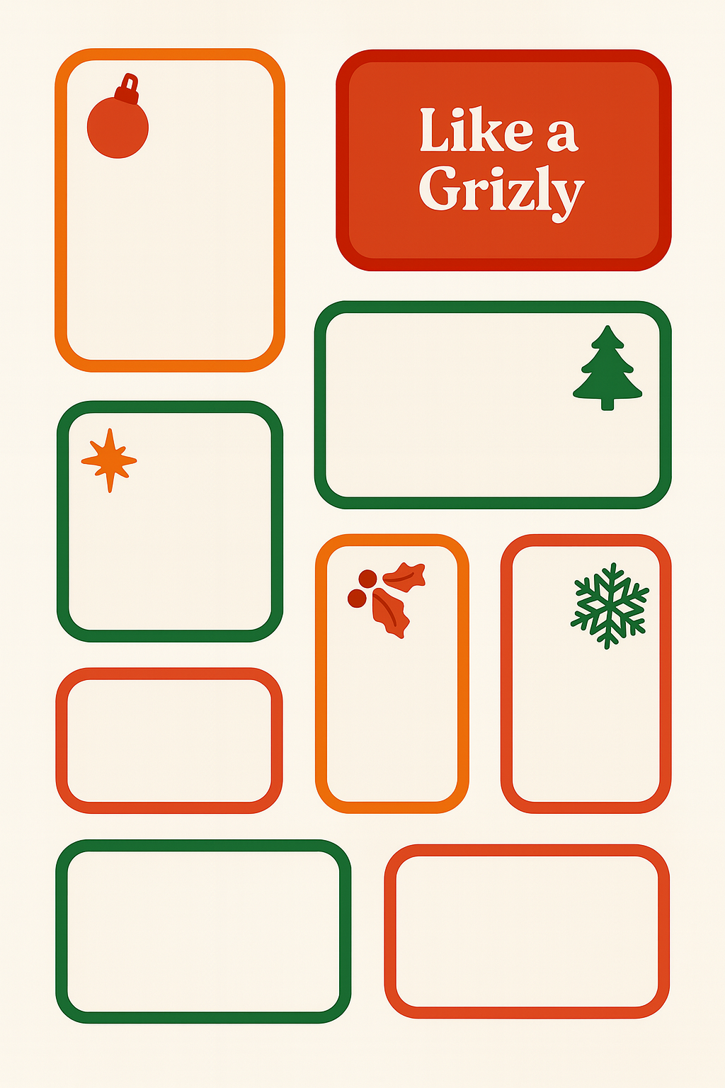 Etichete pentru cadouri Grizly