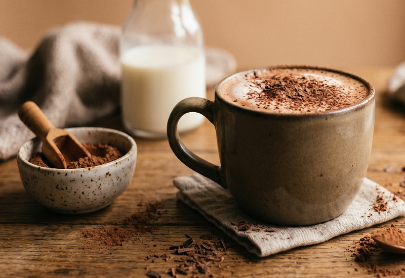 Cacao într-un desert