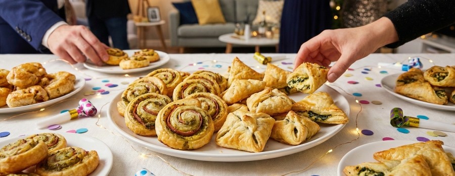 Gustare sărată – rulouri din aluat foitaj – pont pentru Revelion cu Grizly