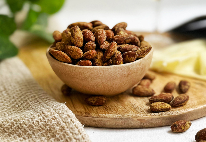 GRIZLY Migdale prăjite sărate cu aromă de muștar