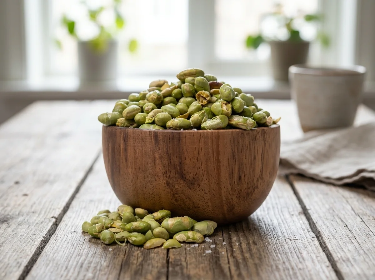 Boabe de edamame prăjite