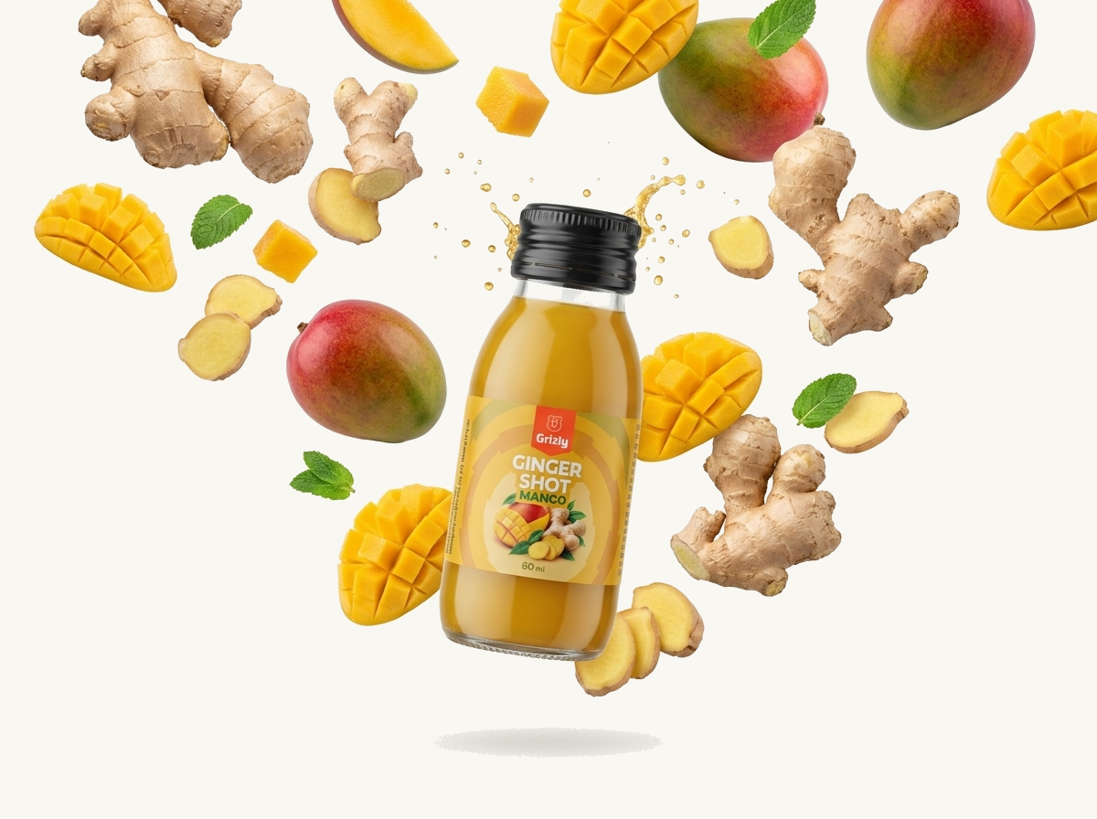 Detalii GRIZLY Ginger shot Mango