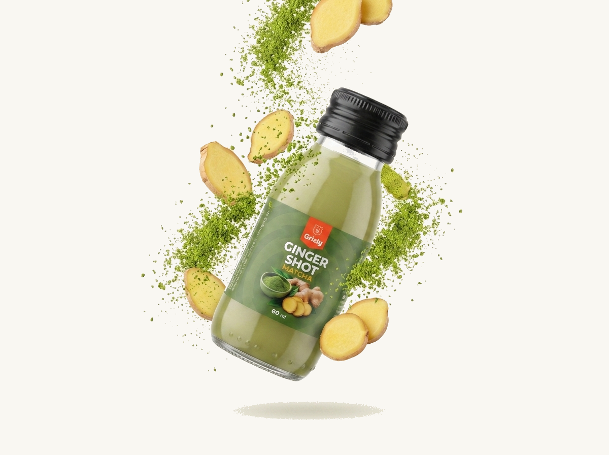 Detalii GRIZLY Ginger shot Matcha