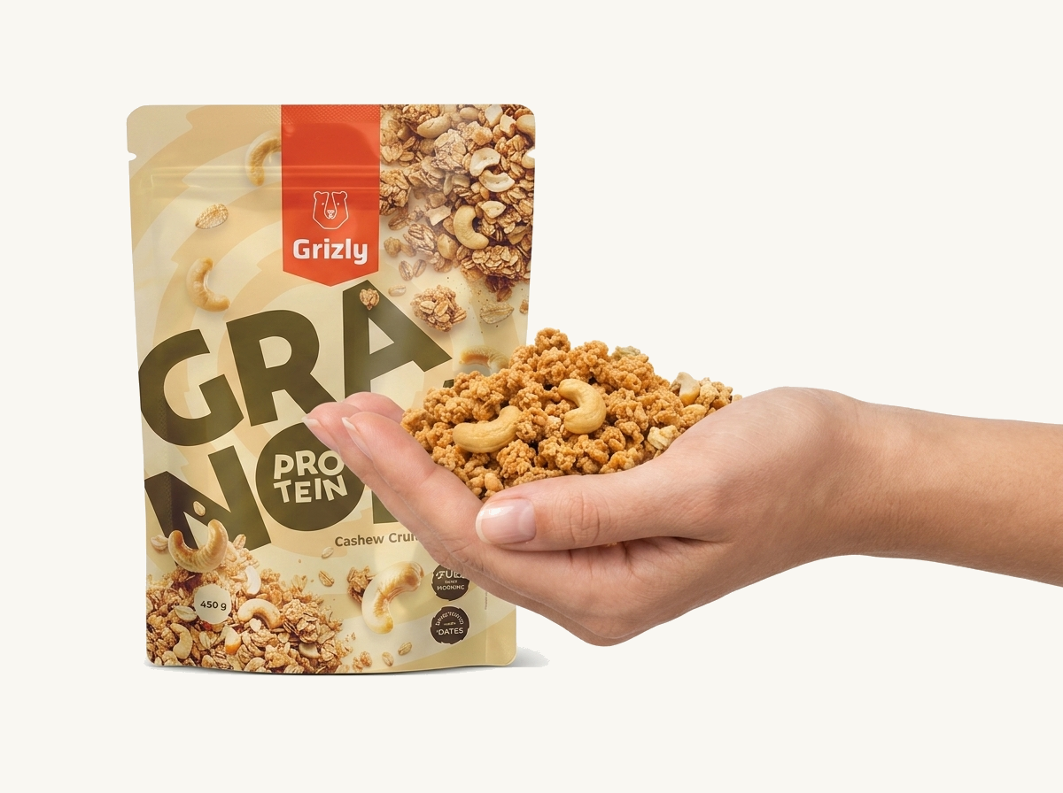 granola în palmă