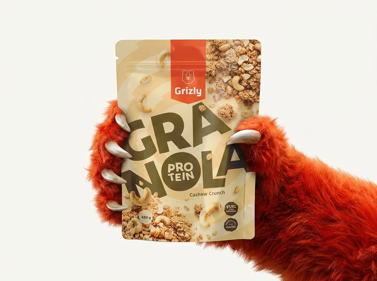grizly lăbuță și ambalaj
