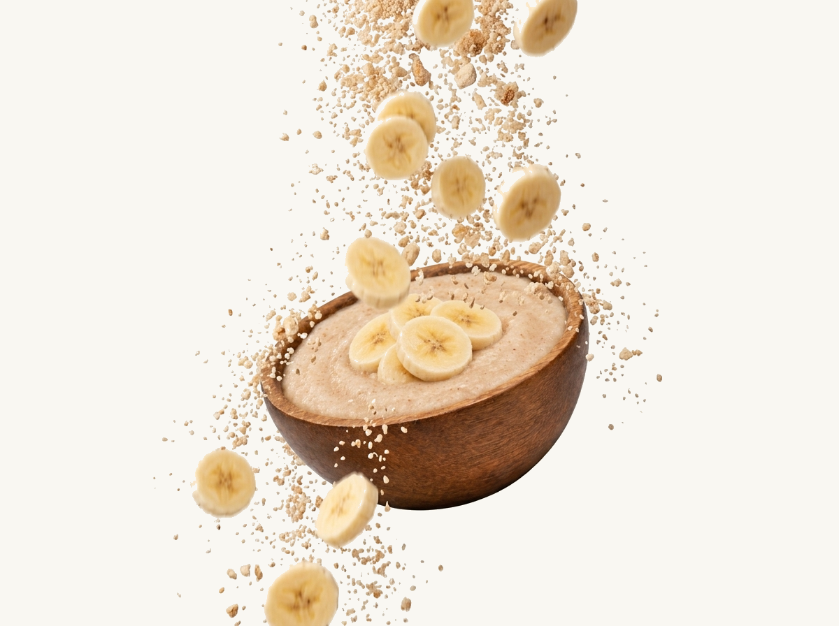 griș cu lapte și banane