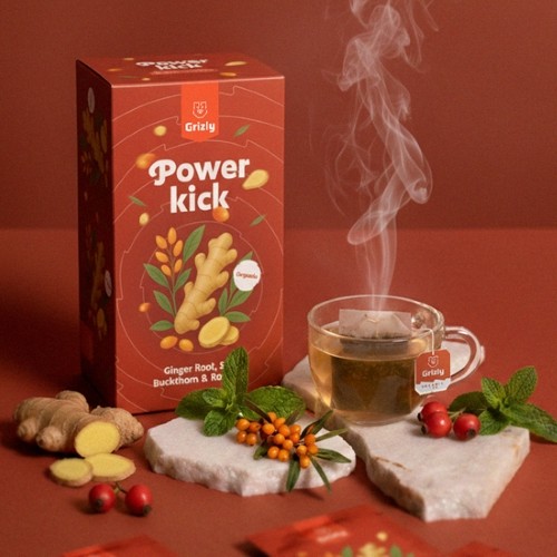 Ceai de ghimbir Power Kick Grizly