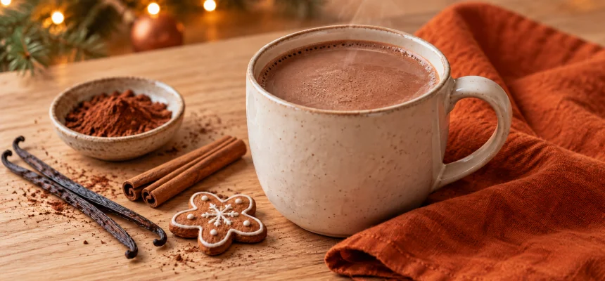Cacao caldă cu vanilie și condimente de turtă dulce