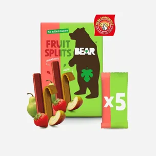 Bear Fruit Splits căpșuni și mere 5x20 g