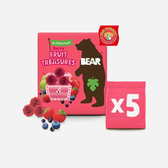 Bear Fruit Treasures Berry căpșuni și afine 5x20 g