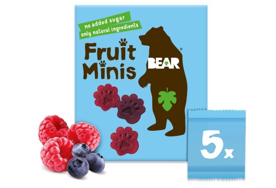 BEAR Minis fructe zmeura si afine 20gx5