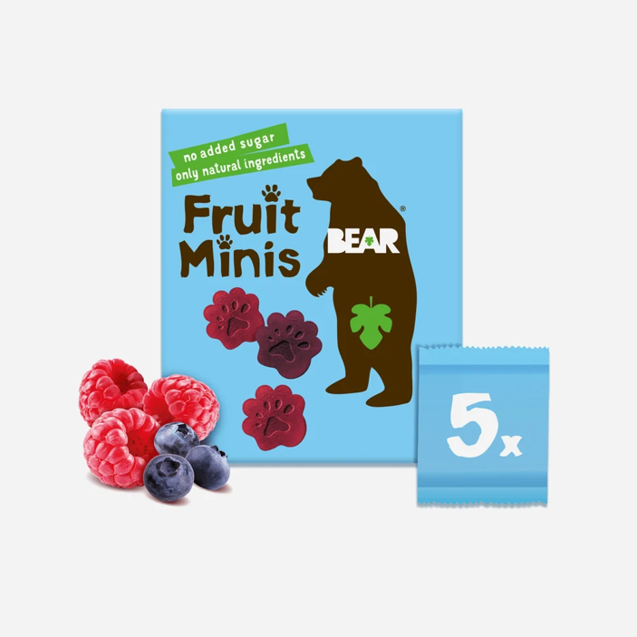 Bear Minis zmeură și afine 5x20 g