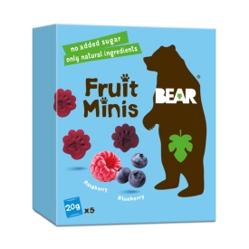 Bear Minis zmeură și afine 5x20 g