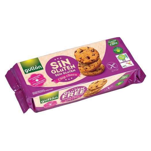 Biscuiți Gullón Chip Choco fără gluten cu bucăți de ciocolată fără zahăr adăugat