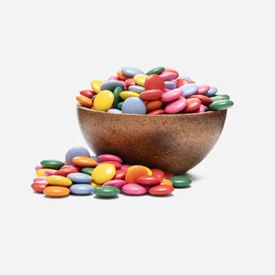 Bomboane colorate cu coloranți naturali