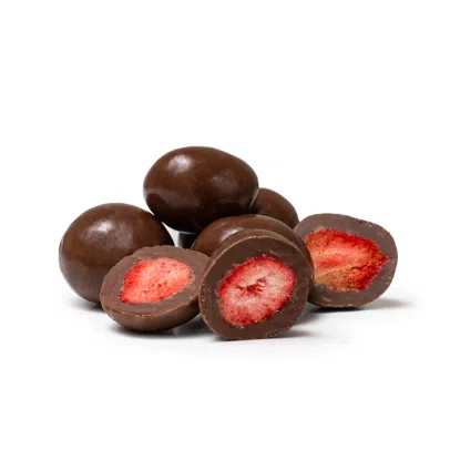 Căpșuni liofilizate în ciocolată cu lapte