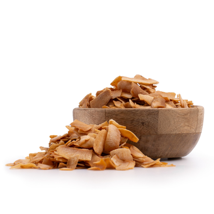 Chipsuri de cocos cu caramel sărat BIO