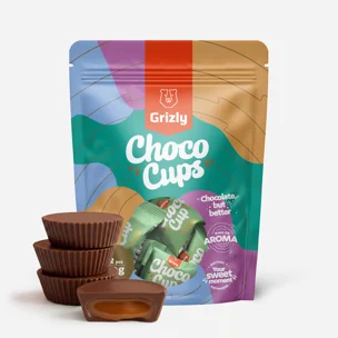 Choco Cup cu ciocolată cu lapte, caramel și mentă