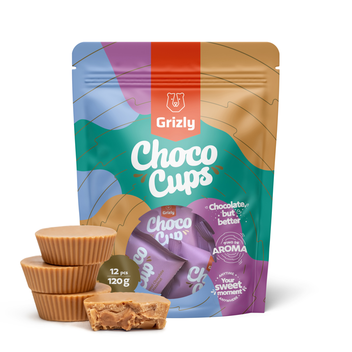 Choco Cups ciocolată cu caramel & cremă de alune de pădure