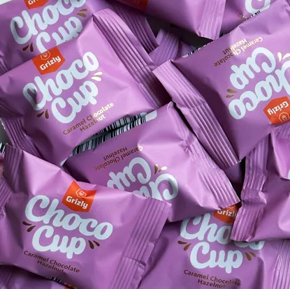 Choco Cups ciocolată cu caramel & cremă de alune de pădure