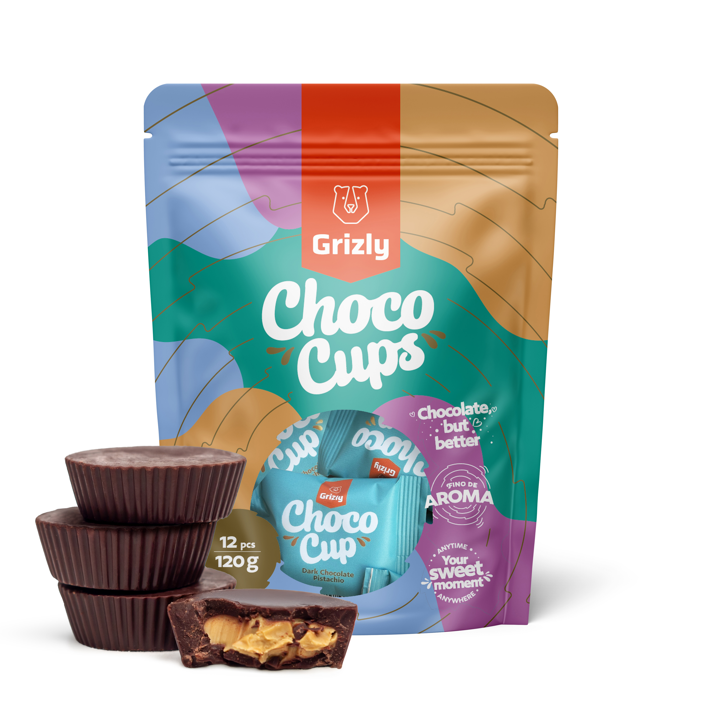 Choco Cups ciocolată neagră & fistic
