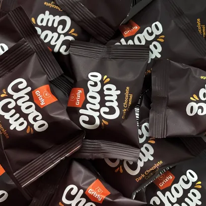 Choco Cups cu ciocolată neagră și caramel