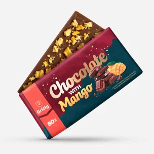 Ciocolată cu lapte cu mango liofilizat