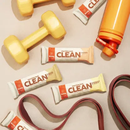 CLEAN Baton proteic cu aromă de caramel 6 x 55 g