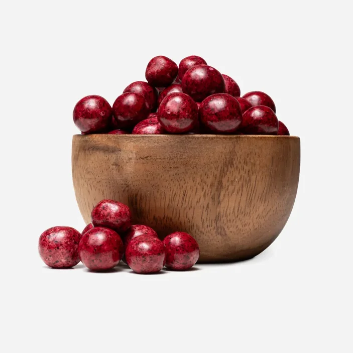 Coacăze liofilizate în ciocolată albă