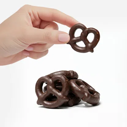 Covrigei fără gluten în ciocolată amăruie