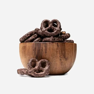 Covrigei fără gluten în ciocolată amăruie
