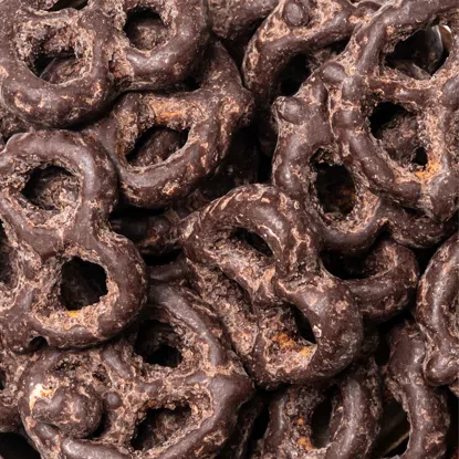 Covrigei fără gluten în ciocolată amăruie