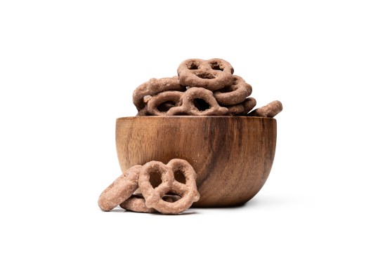 Covrigei fără gluten în ciocolată cu lapte