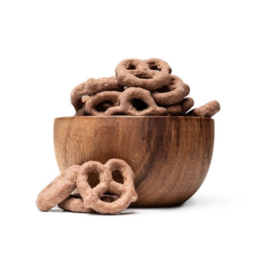 Covrigei fără gluten în ciocolată cu lapte