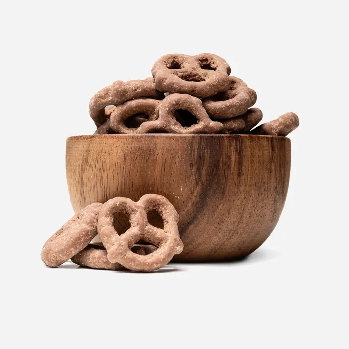 Covrigei fără gluten în ciocolată cu lapte