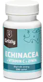 GRIZLY Echinacea cu vitamina C și zinc 100 comprimate