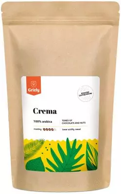 GRIZLY Cafea prăjită boabe Crema 250 g