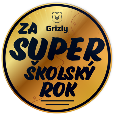 GRIZLY Samolepka za super školní rok SK