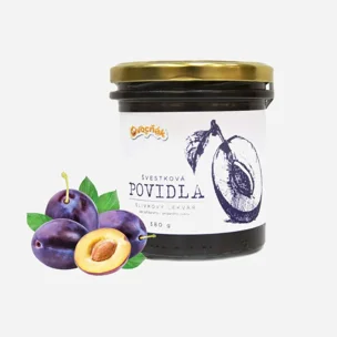 Gem de prune în borcan