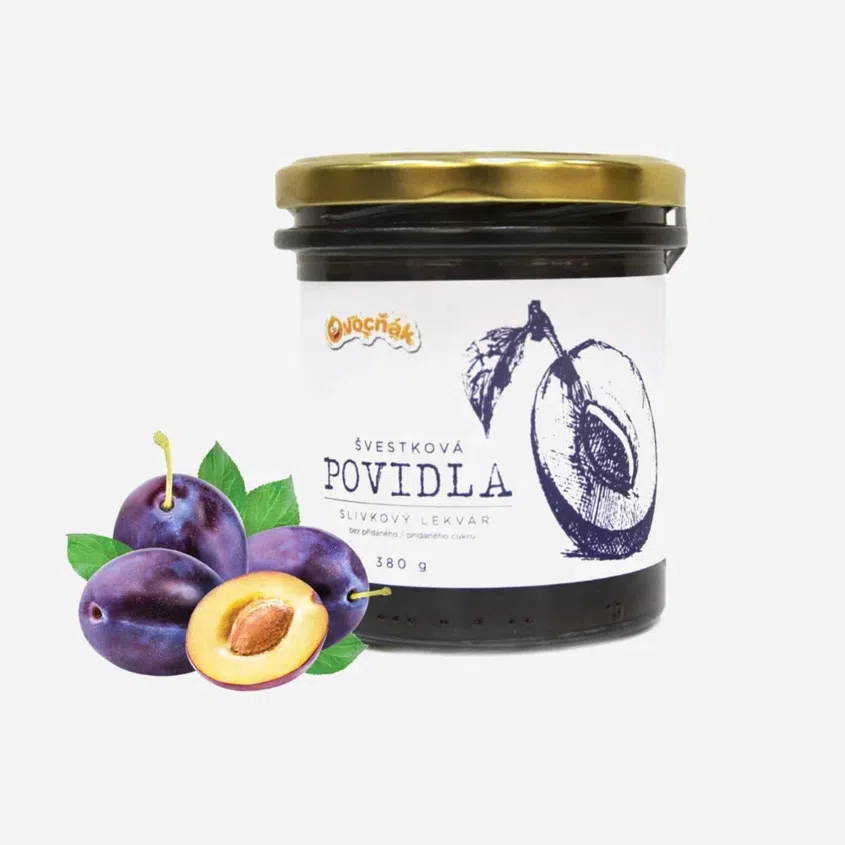 Gem de prune în borcan