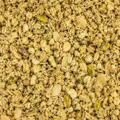 Granola cu proteine fistic și ciocolată albă cu curmale 6 x 450 g