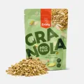 Granola cu proteine fistic și ciocolată albă cu curmale