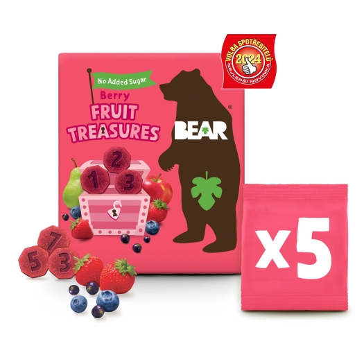 <h3>BEAR Fruit Treasures Berry Căpșuni și Afine 5x20 g</h3>
