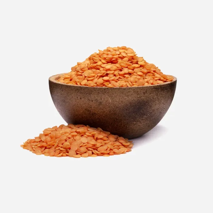 Linte roșie decojită jumătăți