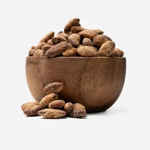 Migdale în caramel cu unt de arahide