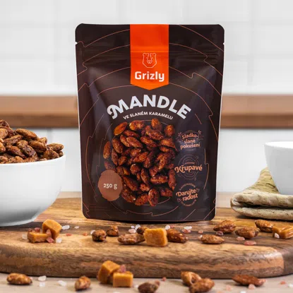 Migdale în caramel sărat