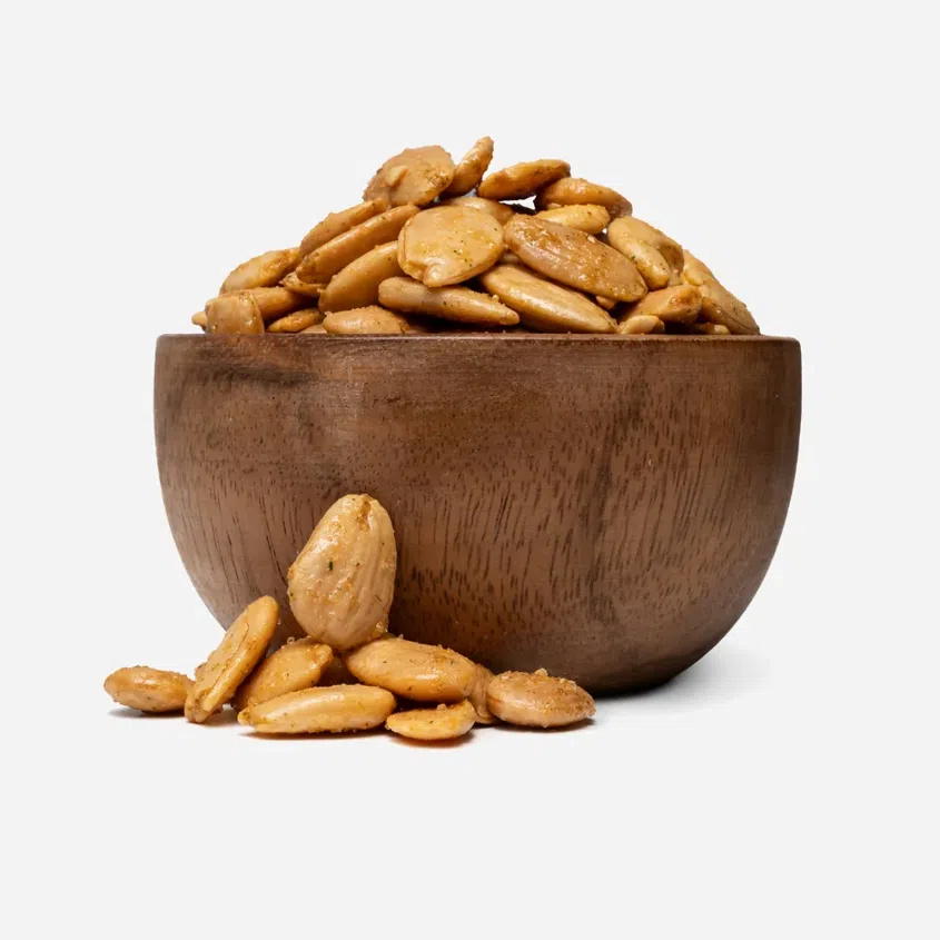 Migdale prăjite cu ceapă, usturoi și roșii