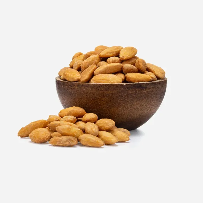 Migdale prăjite, decojite și sărate cu ardei roșu