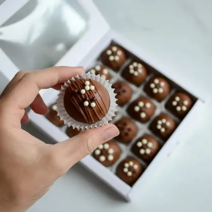 Mini biluțe crocante de ciocolată